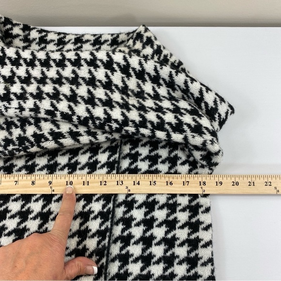 ELLEN TRACY Women’s Black‎ White Wool Blend Houndstooth One Button Cardigan Sz S - Picture 8 of 11